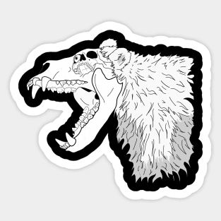 Mutant Bear Greyscale Sticker